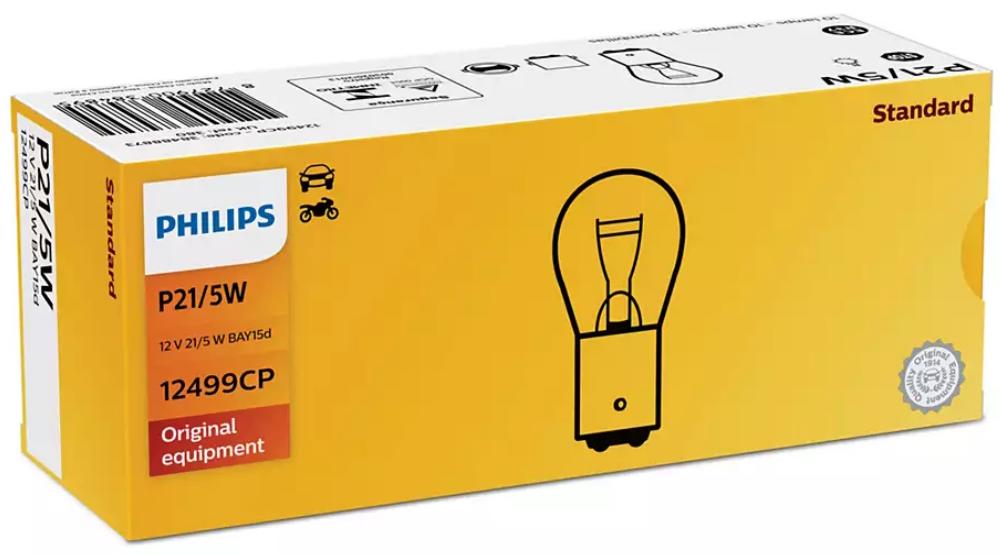 Сигнальная лампа Philips P21/5W (21/5W 12V) Standard 1шт. 12499CP ...